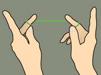 Flossing technique step 1 — dental hygiene animation