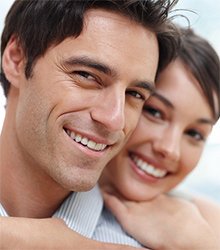 Happy patient with healthy teeth